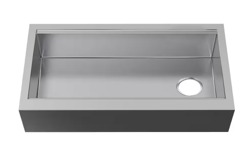 Glacier Bay Professional Zero Radius 36 in. Apron-Front Double Bowl Stainless Steel Workstation Kitchen Sink with Accessories
